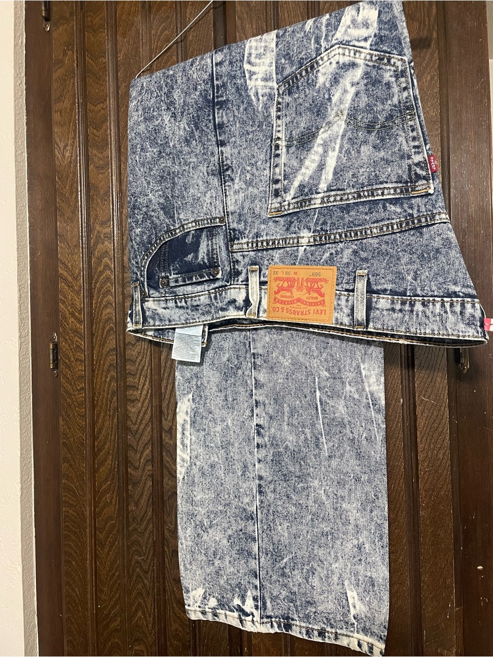Levi's Men's Washed Blue Straight Jeans
